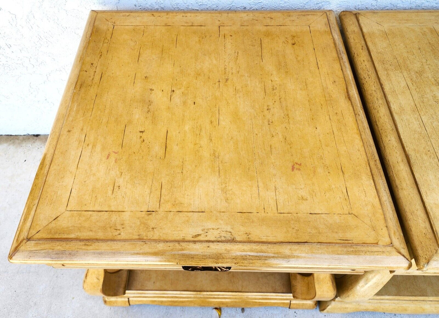 Nightstands Side End Tables Solid Wood Oversized by CENTURY FURNITURE a Pair