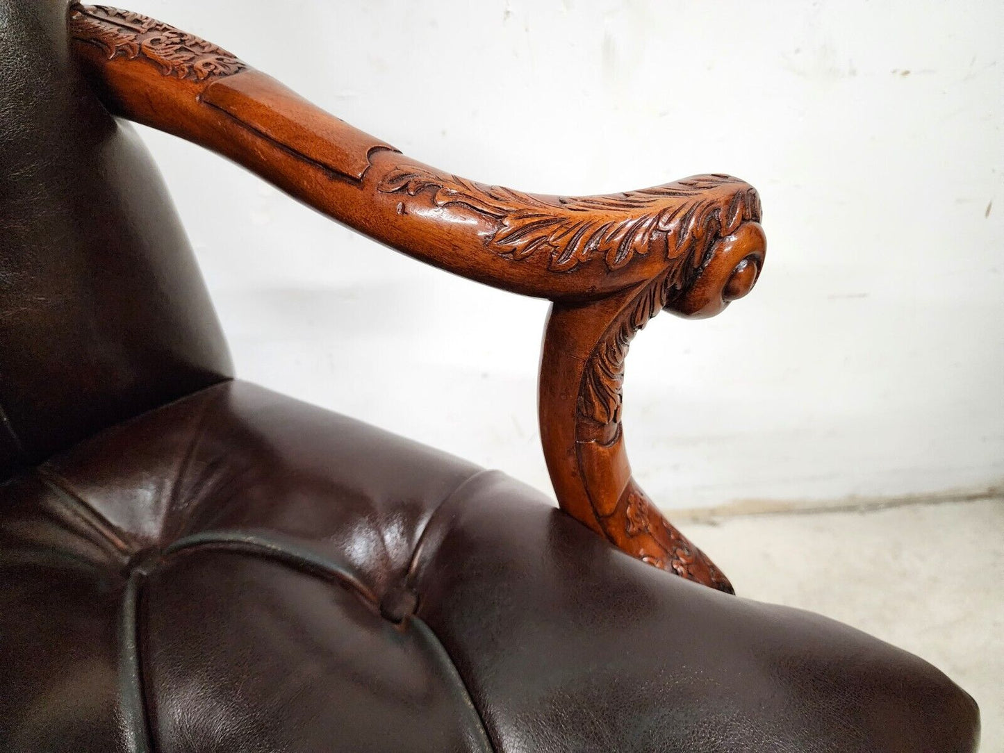 Leather Library Armchair by Theodore Alexander