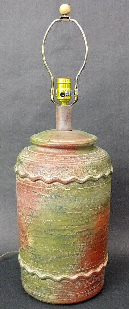1992 Casual Lamps Of California Ceramic Textured Table Lamp 28"