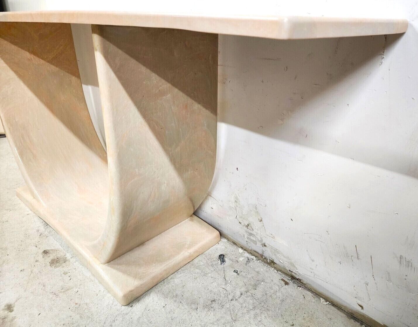 KARL SPRINGER Style Sculptural Polyresin Console Table