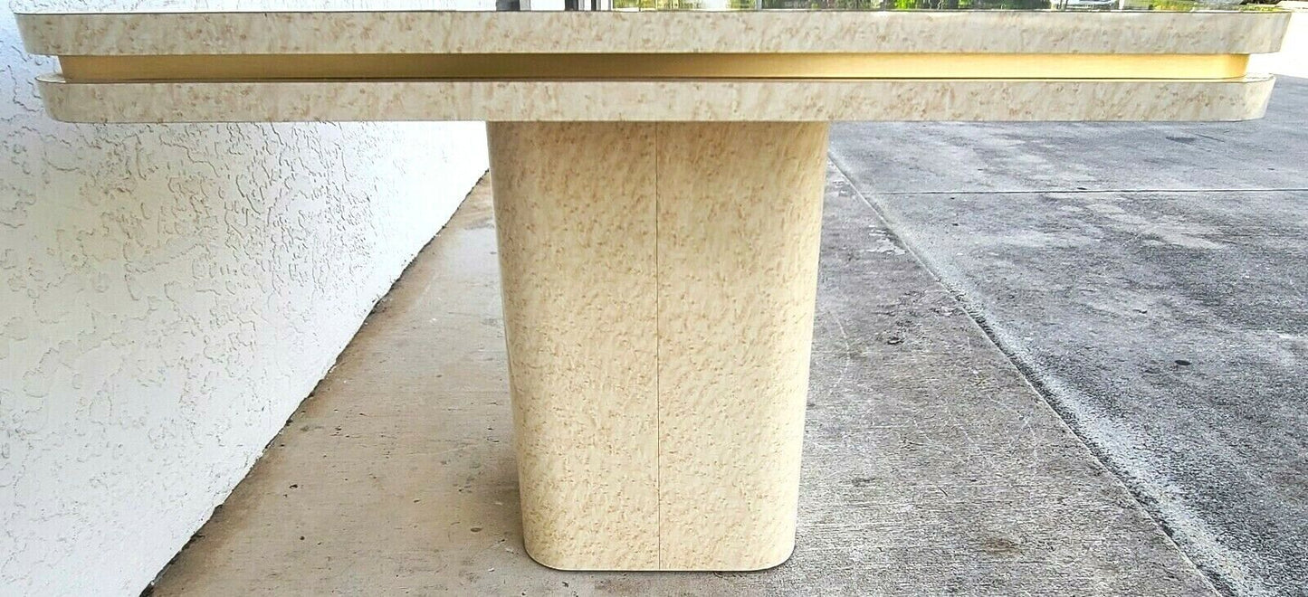 Vintage MCM Formica Pedestal Dining Game Table