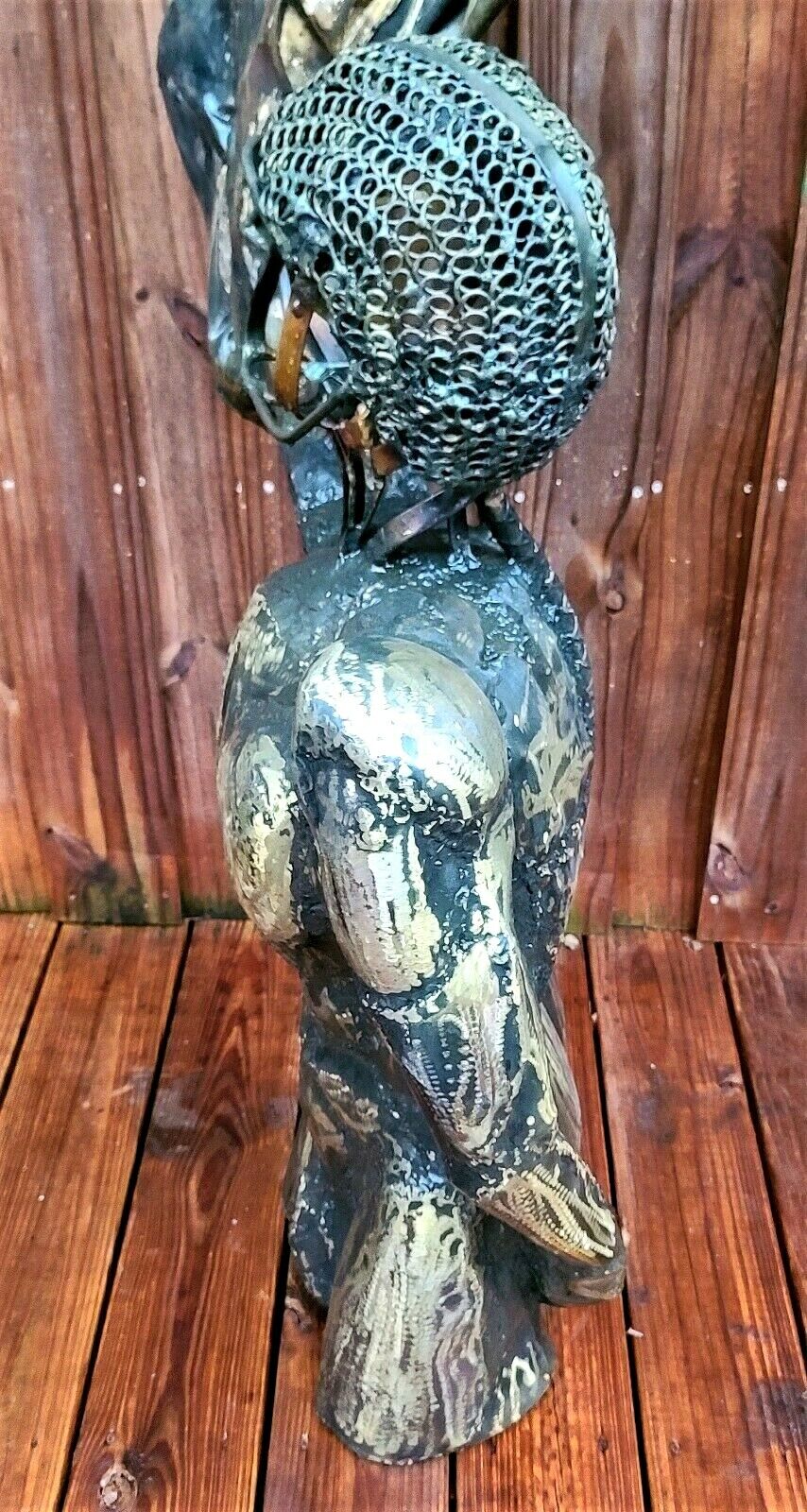 Monumental 56" Abstract Brutalist Metal Sculpture of "Icarus" by Dewey Smith