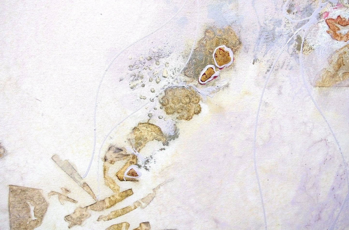 Edward Goldman (1916-2006) Abstract Acrylic Canvas Painting Signed Titled 48"