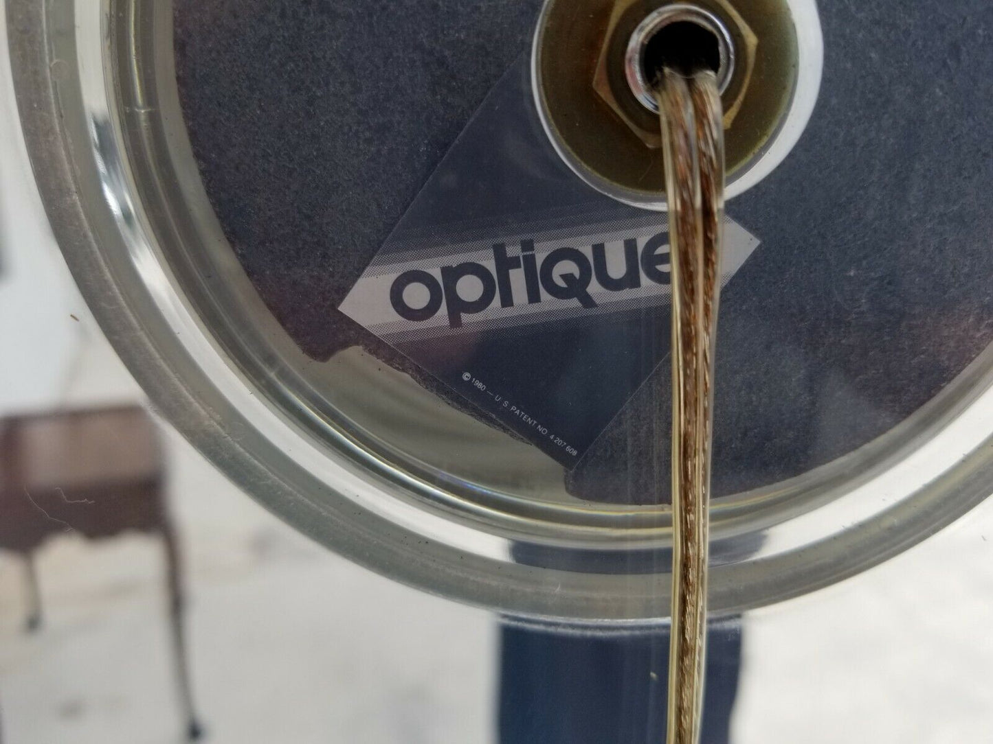 MCM 1980's Lucite Torchiere Mid Century Modern Floor Lamp by OPTIQUE 68"