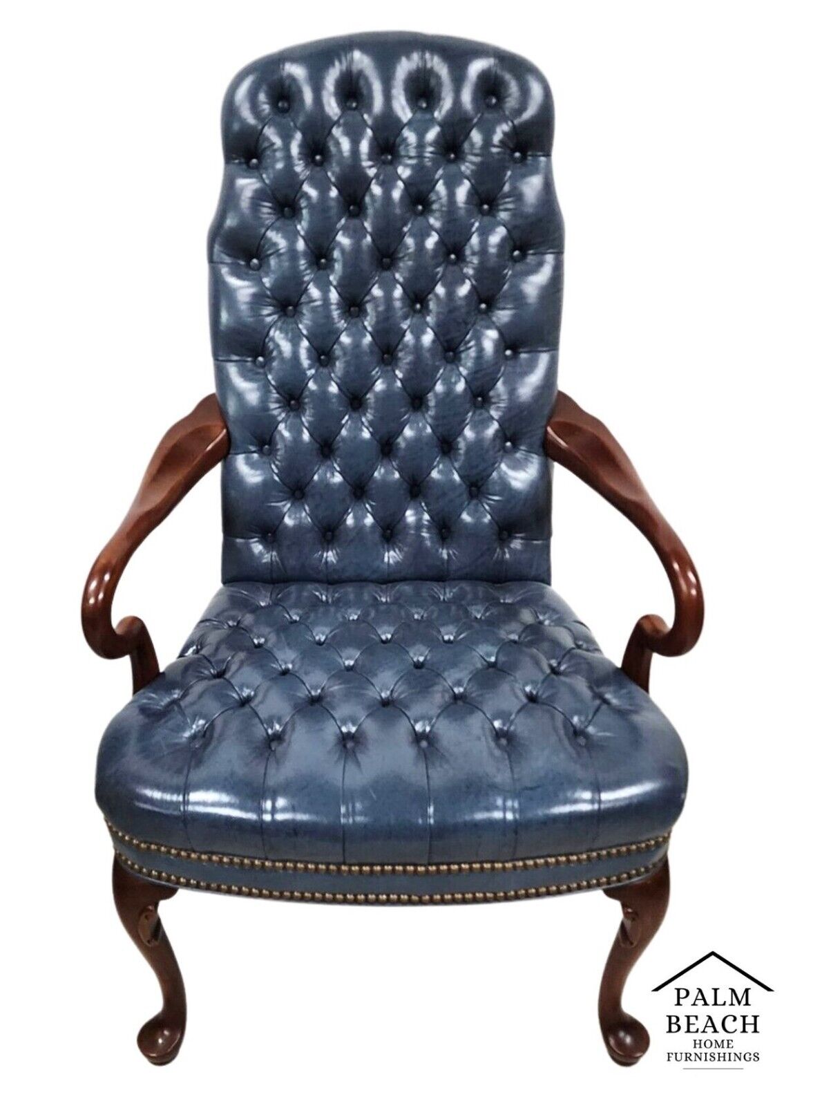 Guerin Leather Accent Office Armchair by HANCOCK & MOORE