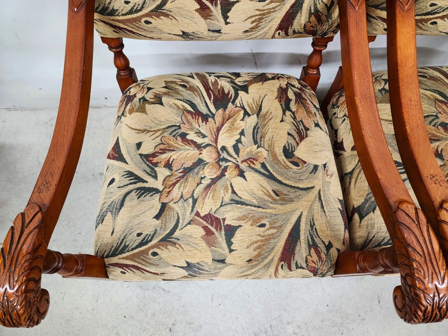 Antique Louis XIII Style French Armchairs - A Pair