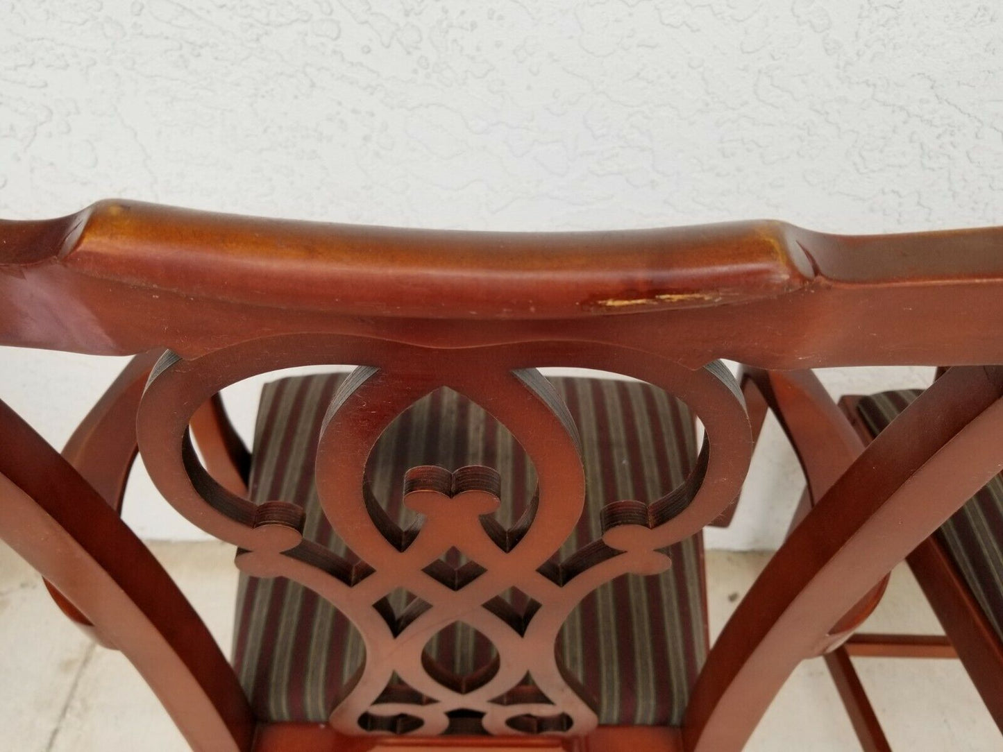 1996 Pair of BERNHARDT #1815 Chippendale Style Armchairs Dining Accent Chairs