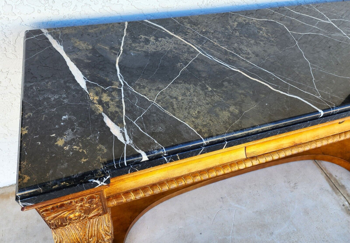 Console Table Marble & Giltwood Italian by HENREDON