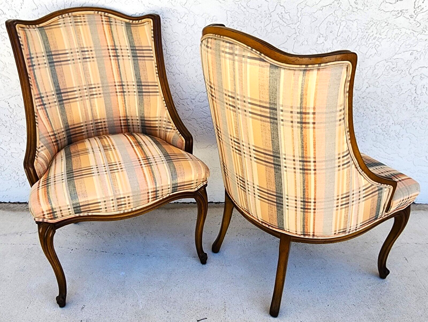 Country French Chairs Accent Antique 1940s Set of 2
