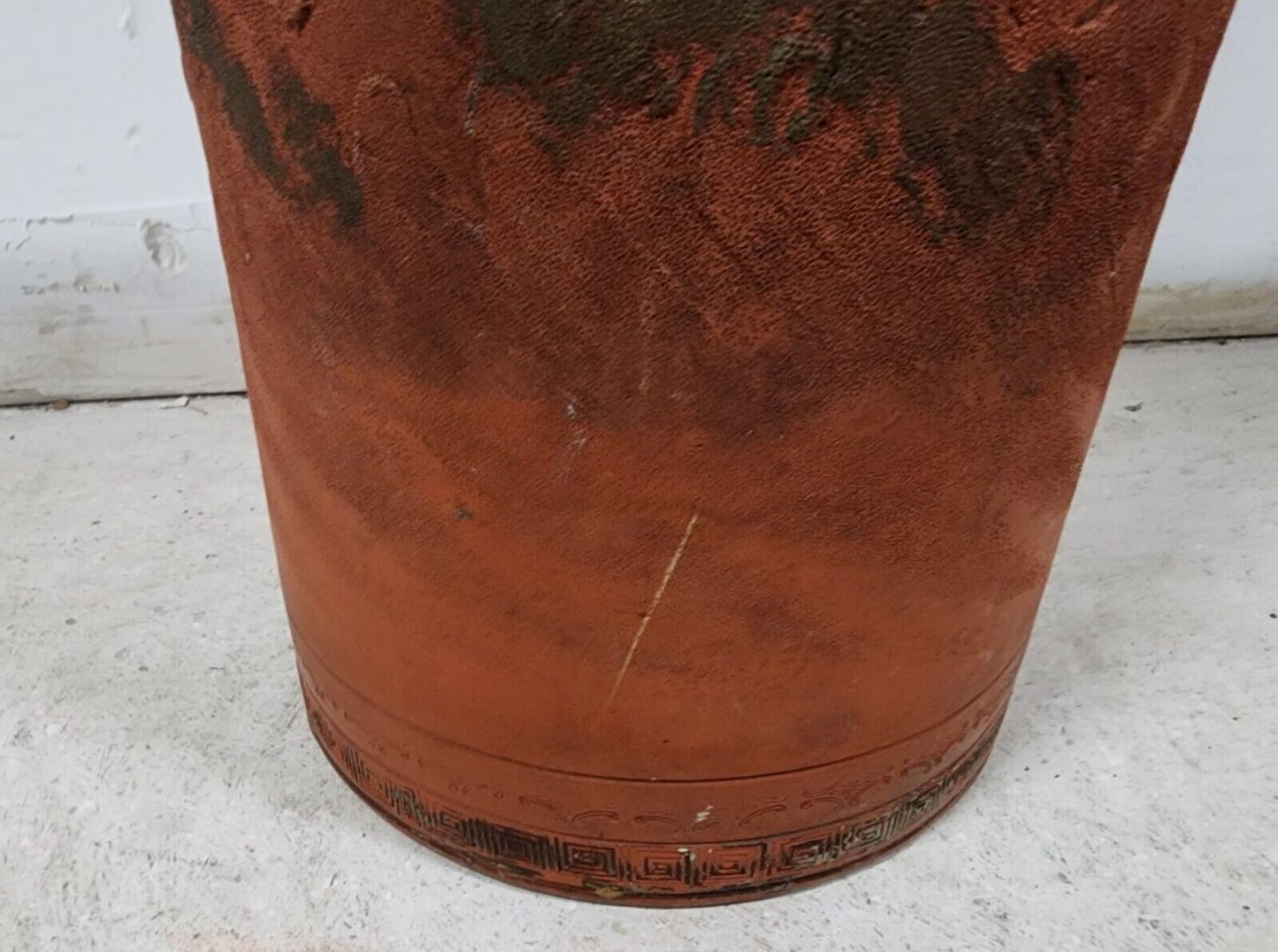 Japanese Tokoname Meiji Redware Pottery Plant Stand