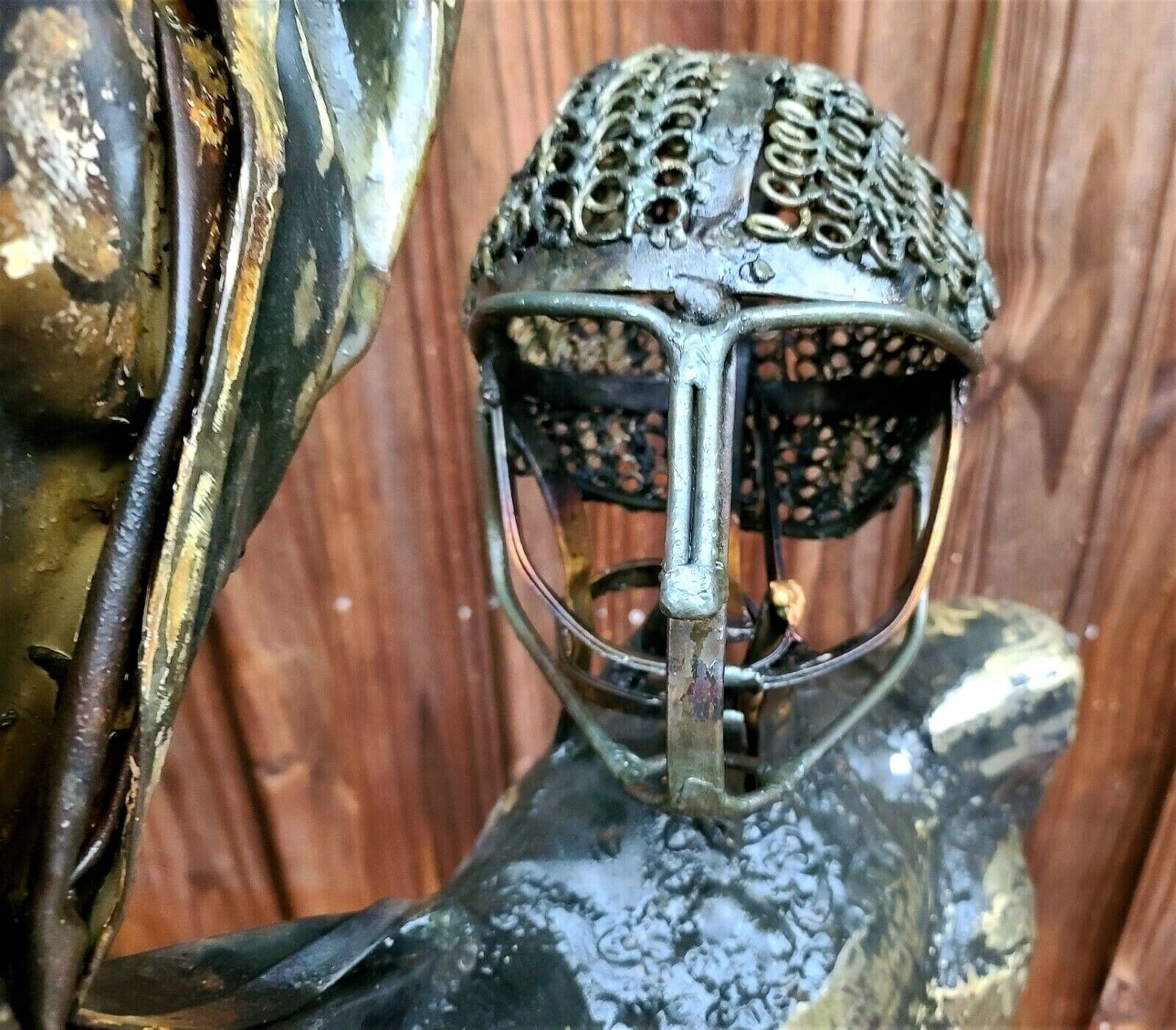 Monumental 56" Abstract Brutalist Metal Sculpture of "Icarus" by Dewey Smith