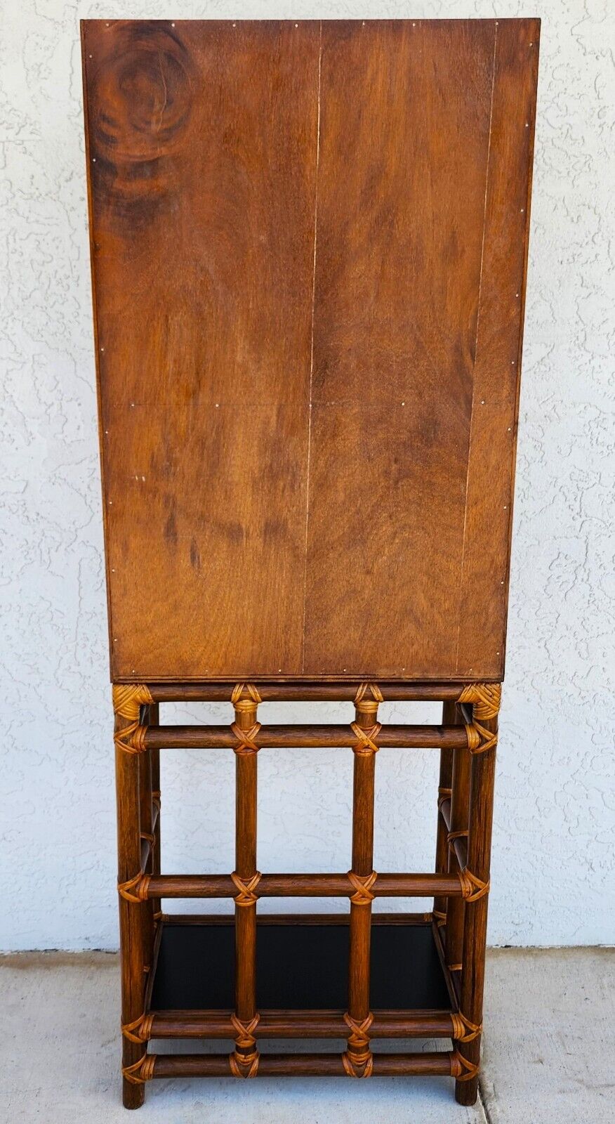 Vintage Bar Cabinet 1970s Bamboo Boho MCM