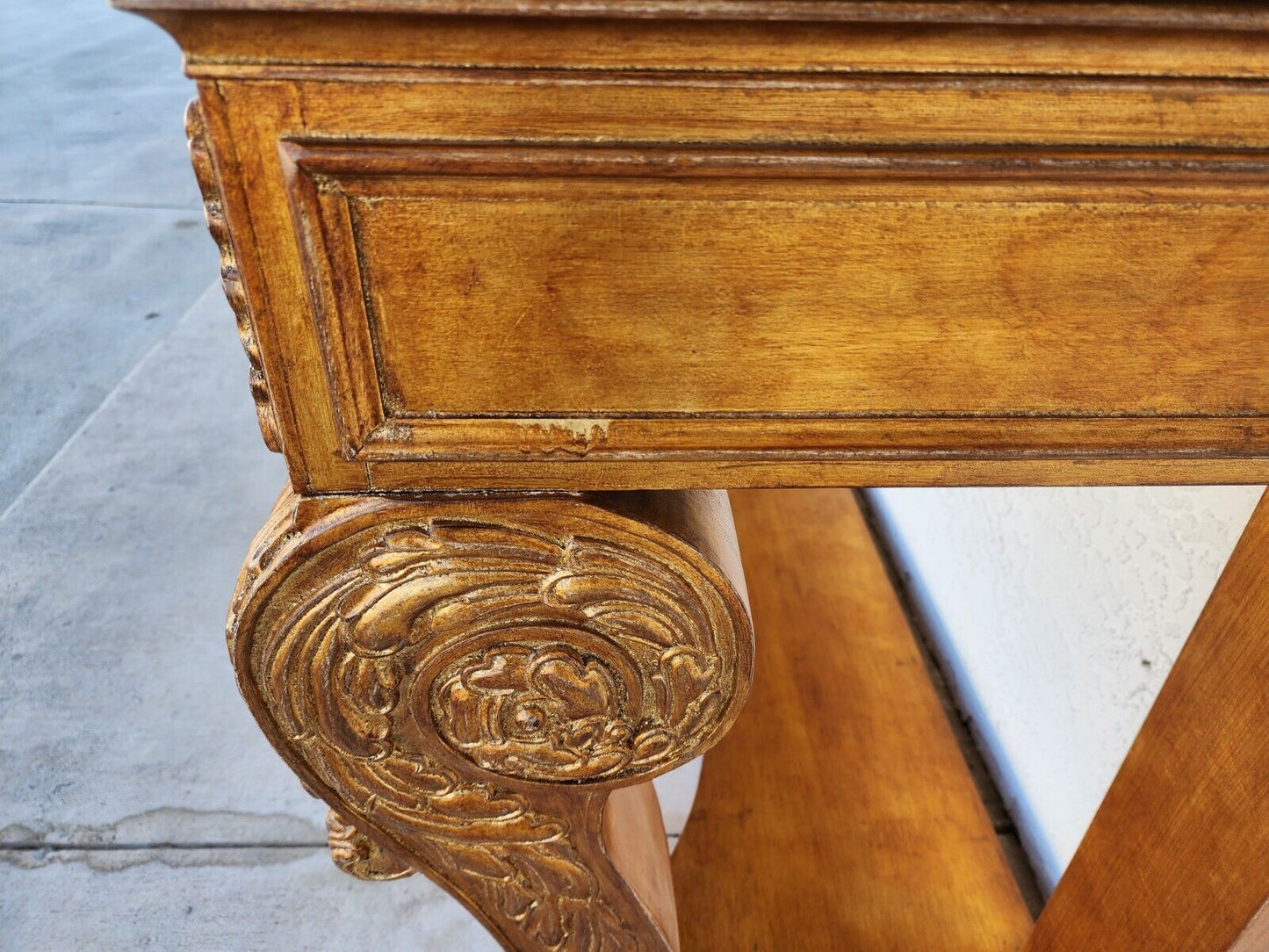 Console Table Marble & Giltwood Italian by HENREDON