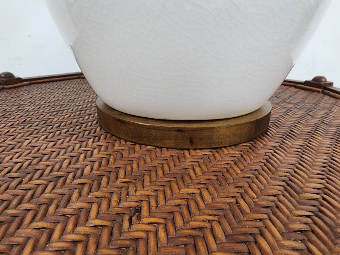 Ralph Lauren Table Lamp Ceramic Eggshell White Signed