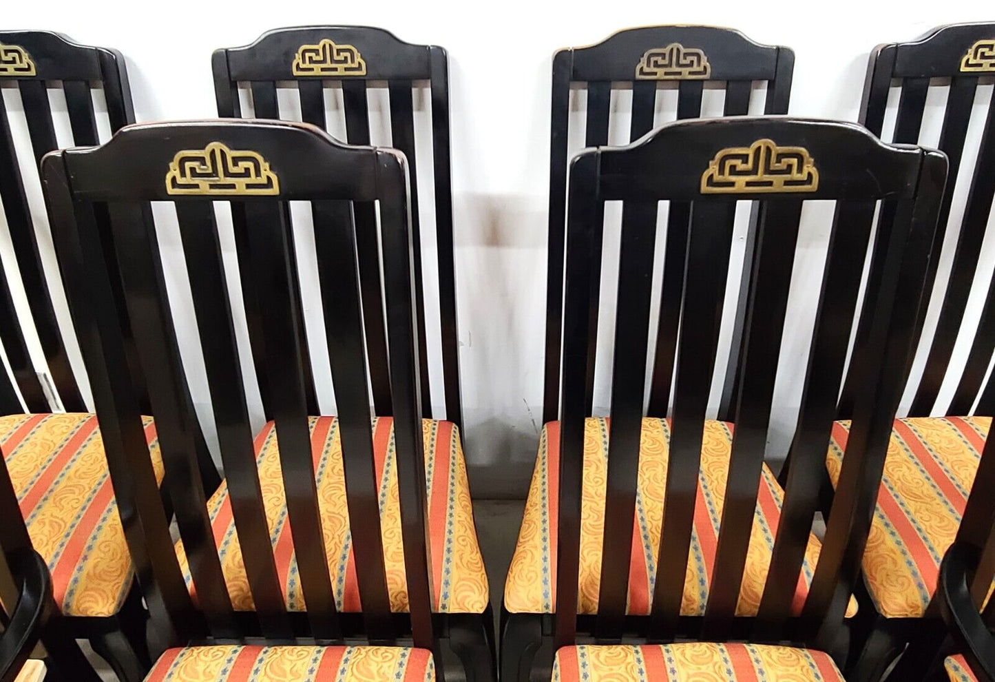 Solid Wood Ming Chinoiserie Dining Chairs - Set of 8