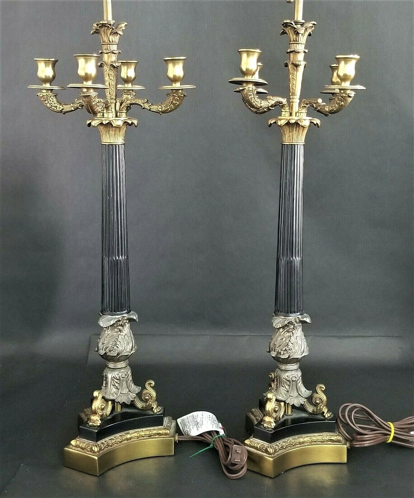 Pair of Vintage WARREN KESSLER Candelabra Table Lamps