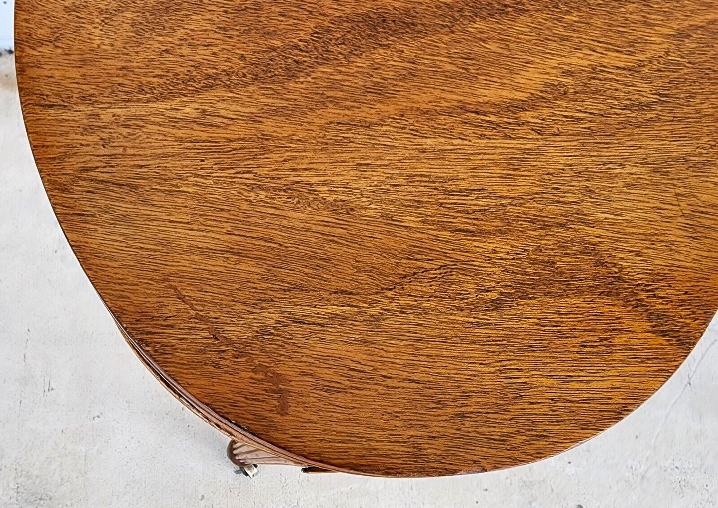 Wood Console Table Desk Mid Century Kidney Horseshoe Shape