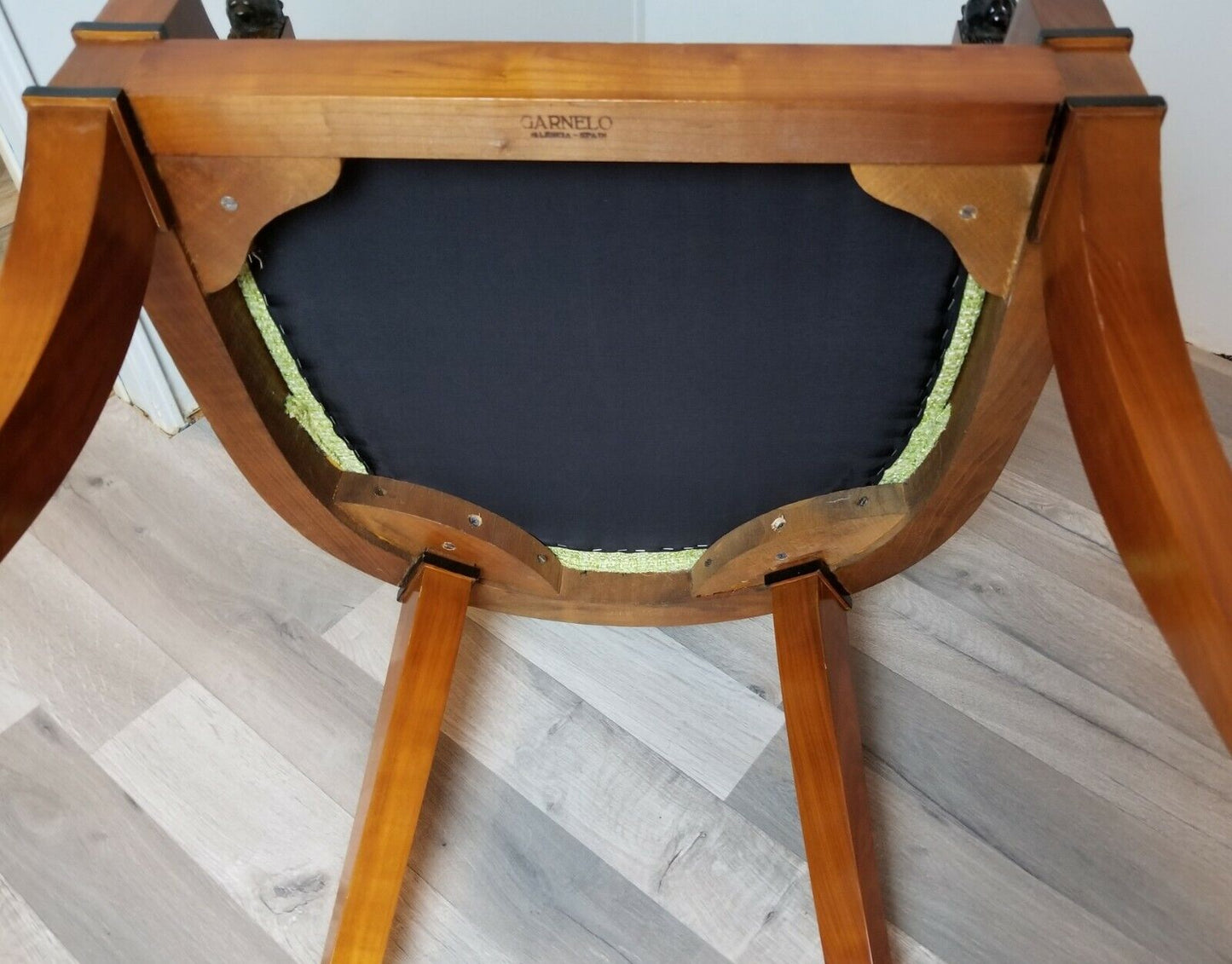 Rare VILLA GARNELO INTERNATCIONAL of Spain Biedermeier Style Armchair