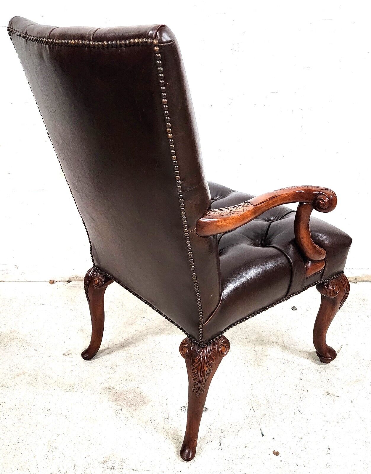 Leather Library Armchair by Theodore Alexander