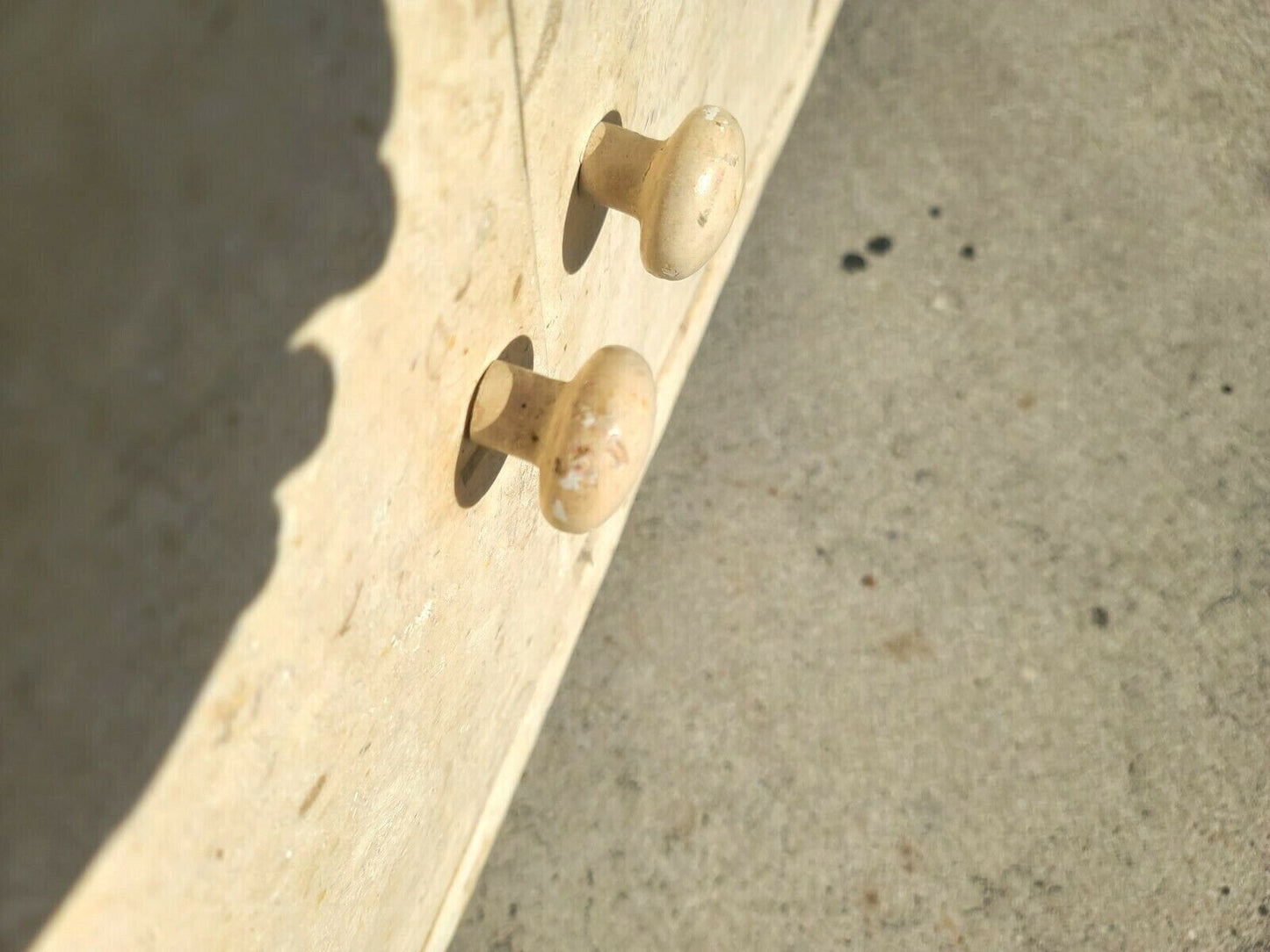 MAITLAND Style Postmodern Tessellated Stone Rolling Credenza Buffet Dry Bar