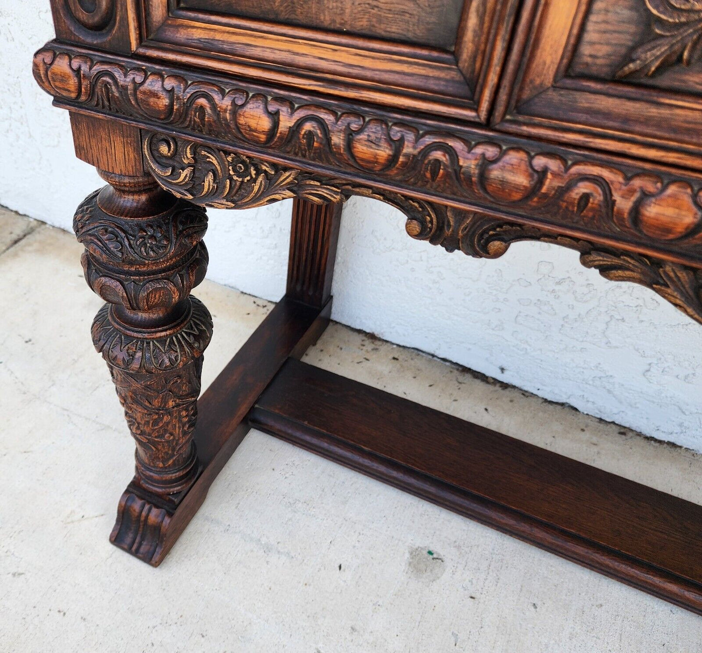 Antique Buffet Sideboard TV Table Oak Early 1900s