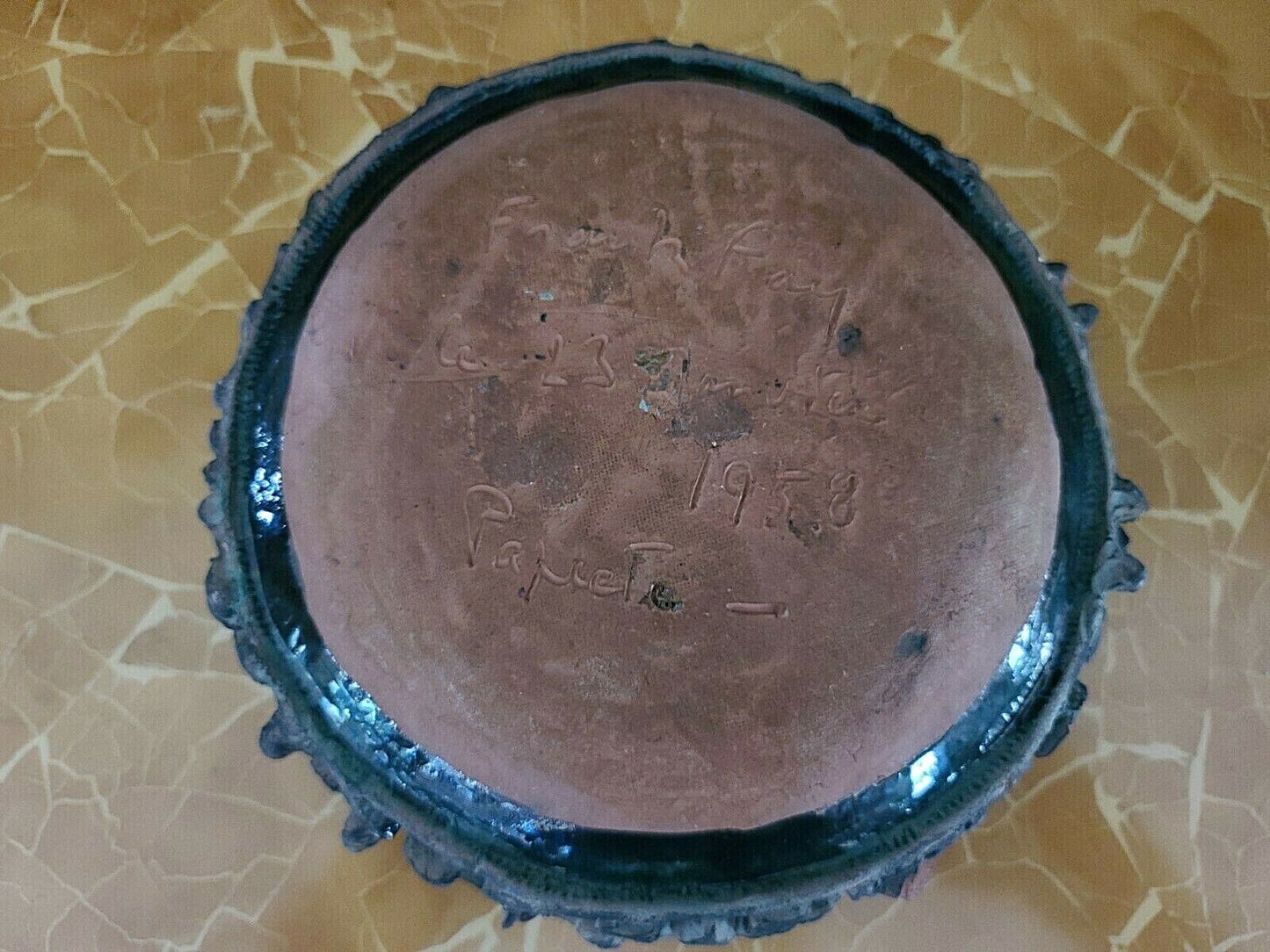1958 Signed Collectible Hollywood Celebrity FRANK FAY Tahitian Art Pottery Bowl