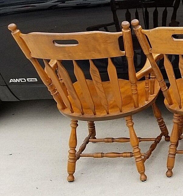 (1) Vintage S Bent Colonial Armchair Dining Chair Model 973 752 (Rare Style)