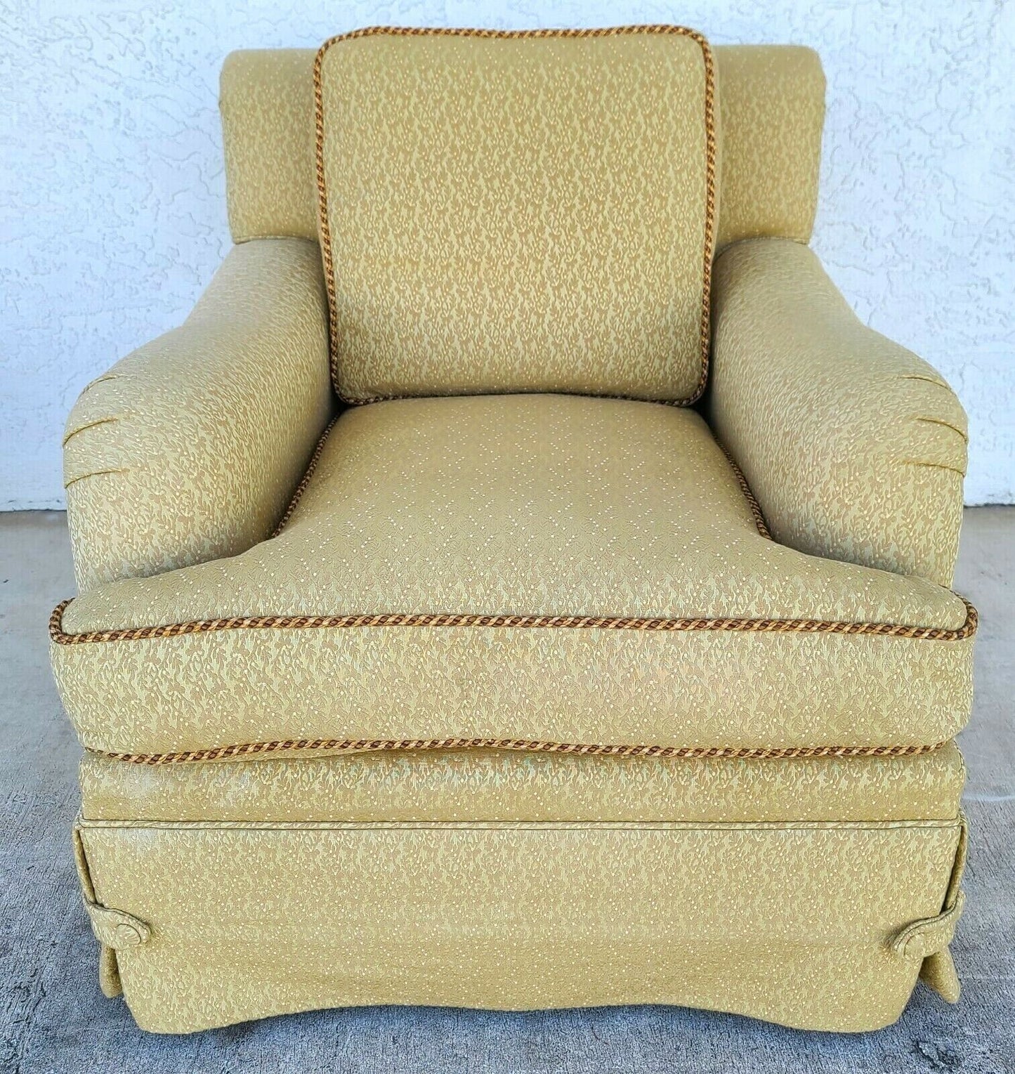 English Roll Arm Swivel Lounge Chair by Designer C Brett Carter