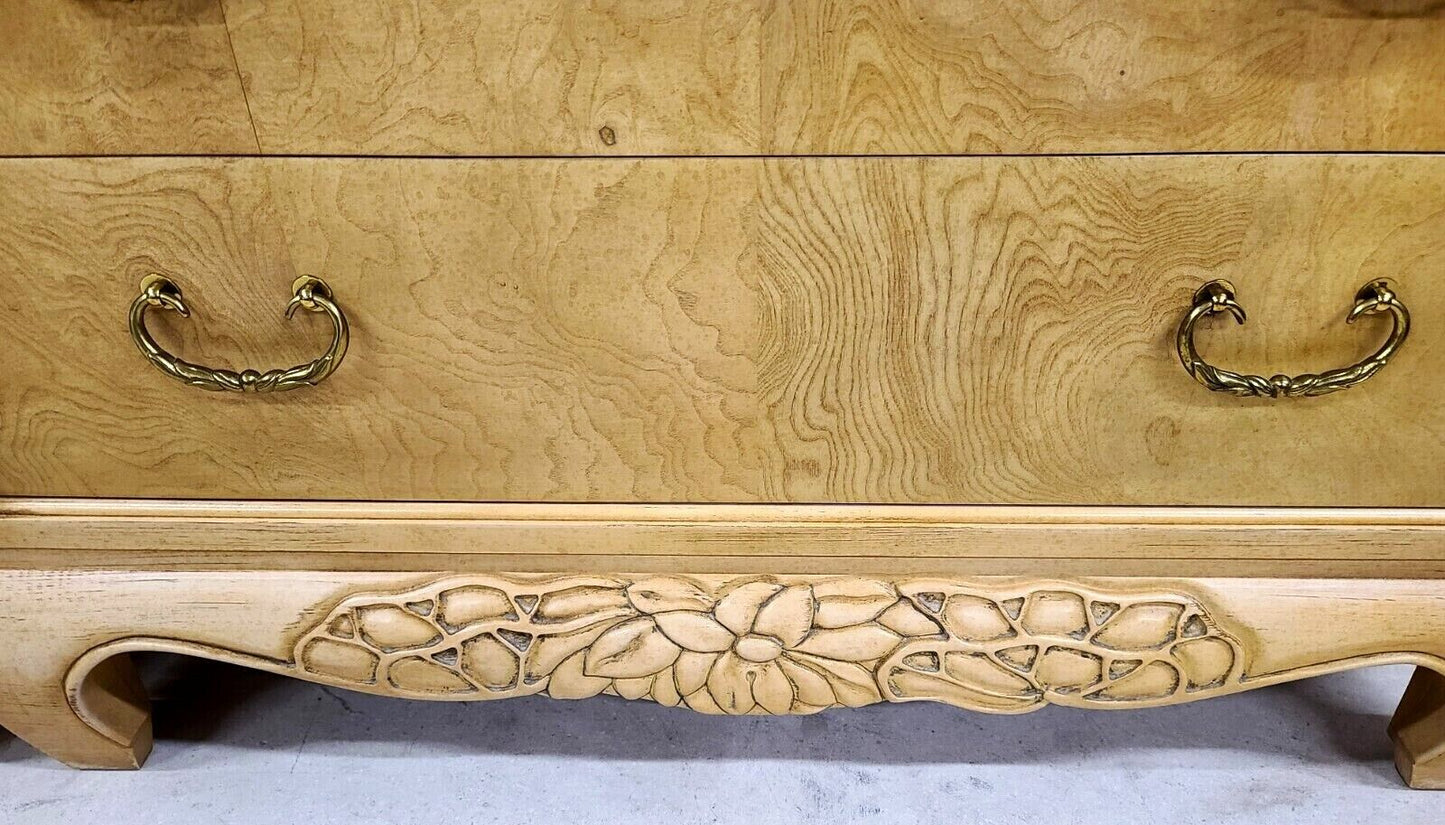 (2) King Burl Wood Nightstands by CENTURY FURNITURE