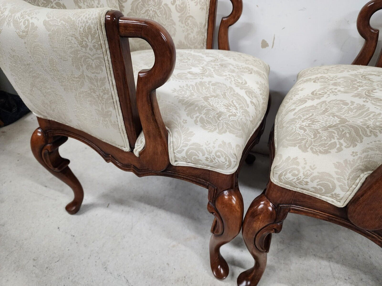 Pair of Fabulous Chinese Chippendale Wingback Armchairs by BAU Furniture of California