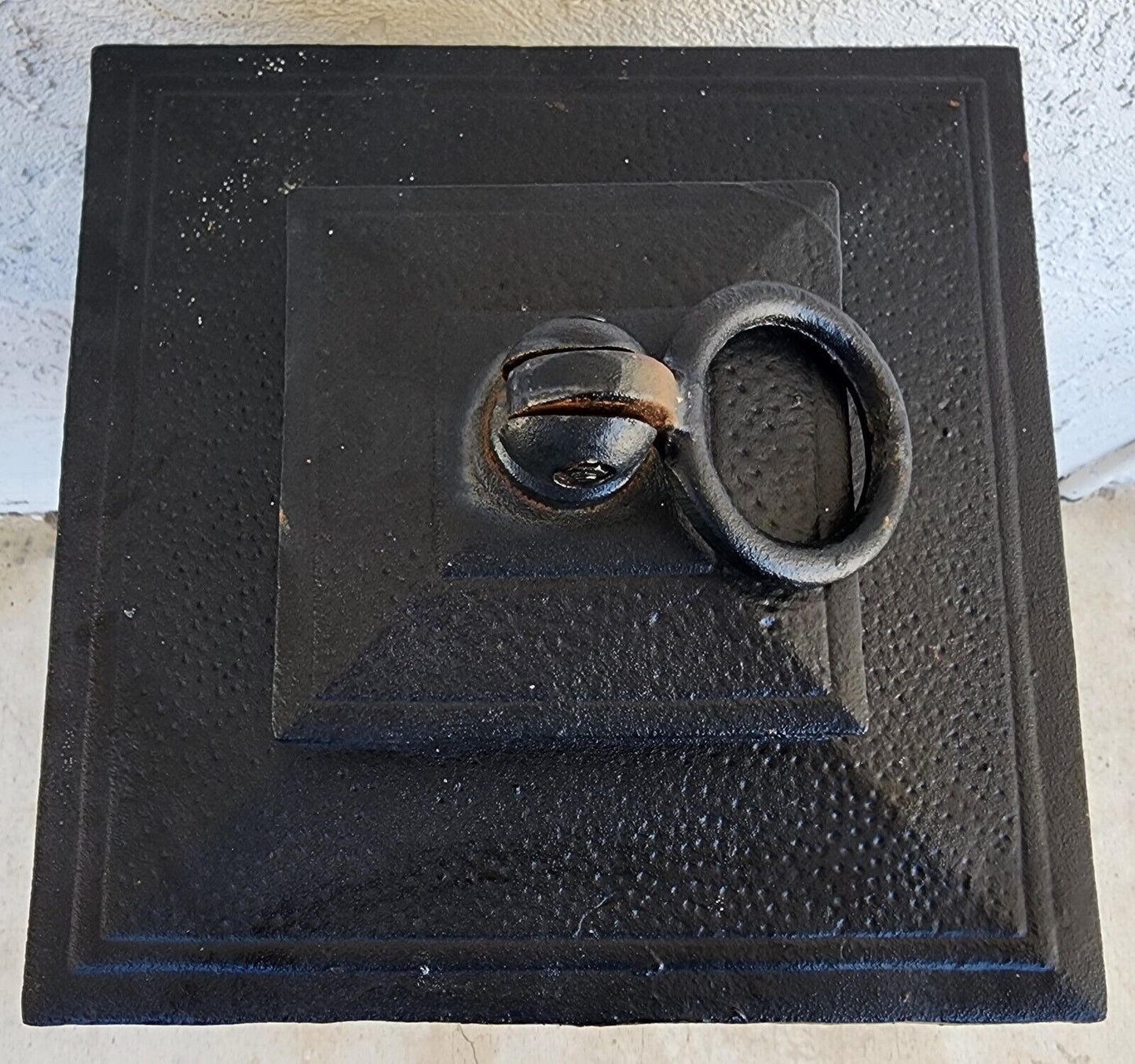 Iron Candle Lantern Mid Century Huge 30 Pounds