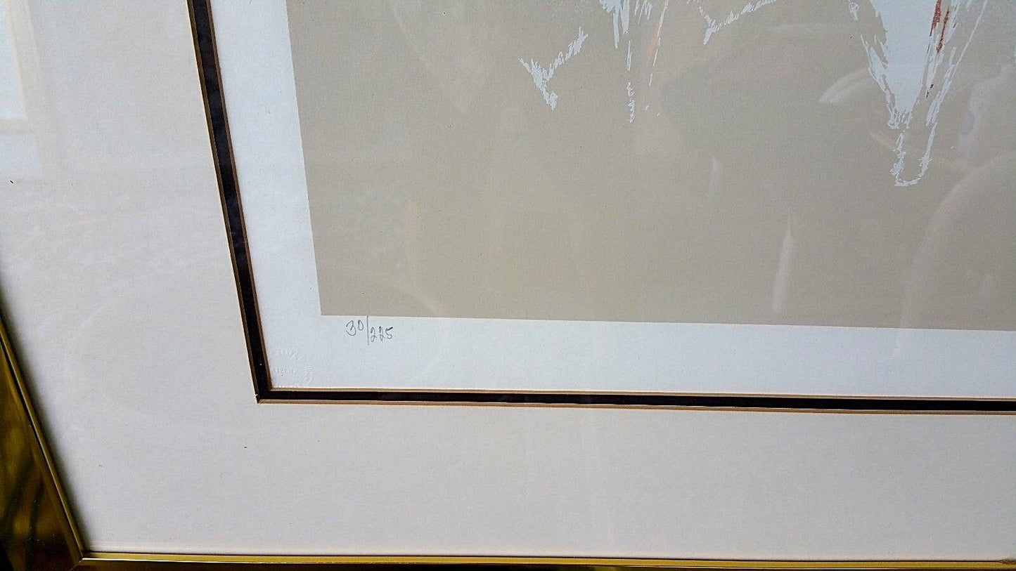 Hilda Rindom Signed Numbered Backstage Ballerinas Dancing Lithograph Print