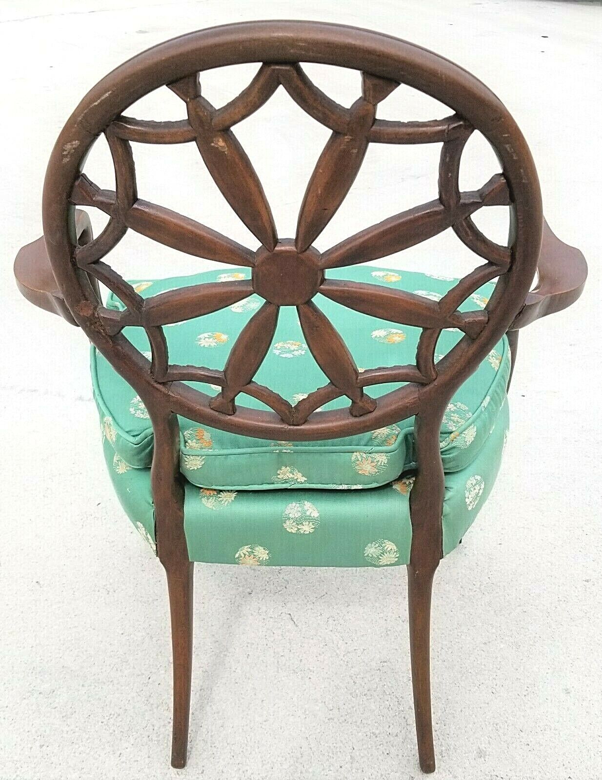 1700's George III Mahogany Hepplewhite Elbow Armchair in Manner of Robert Adam