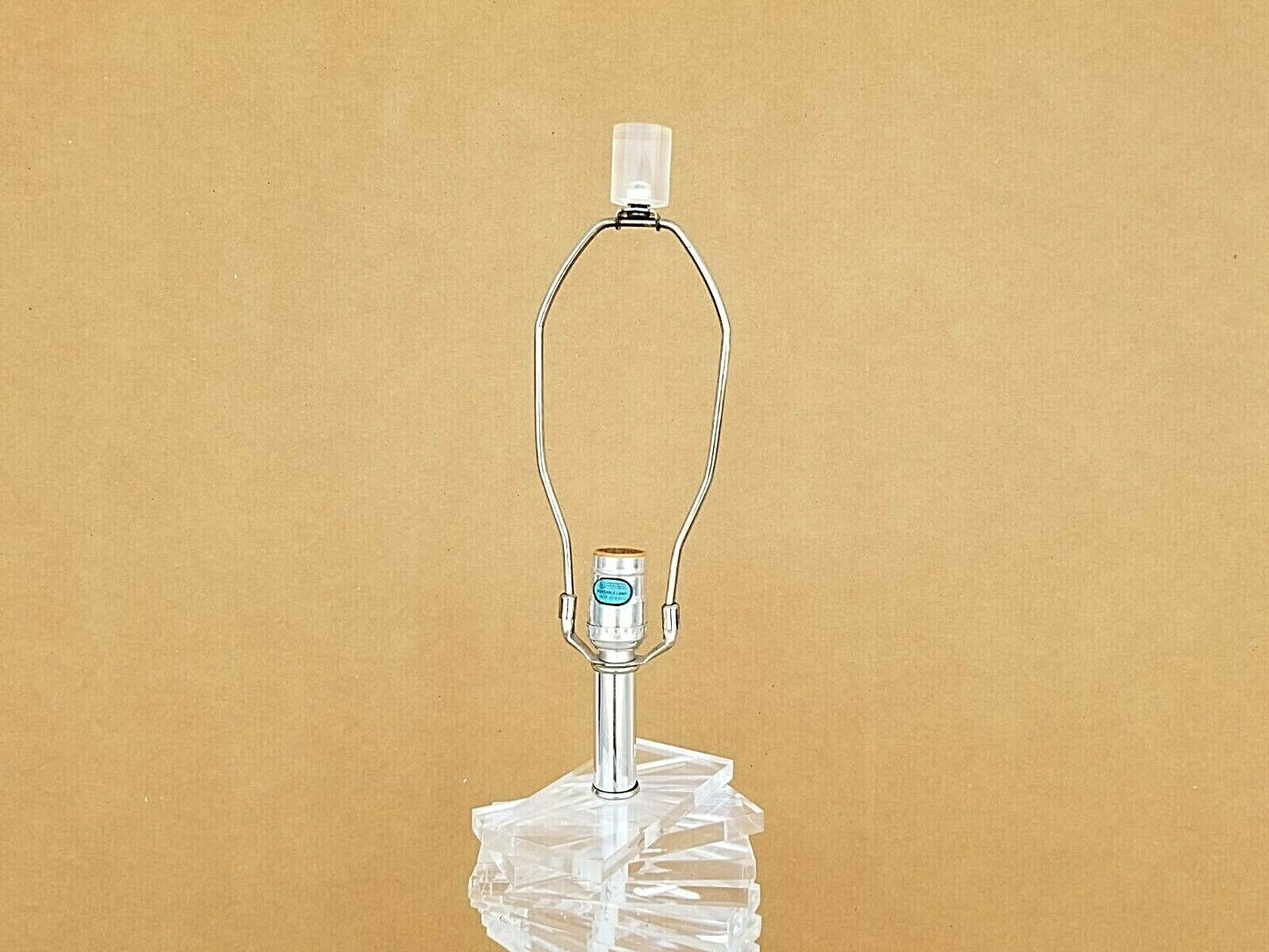1970's Karl Springer Style Lucite Stacked Helix Spiral Staircase Floor Lamp
