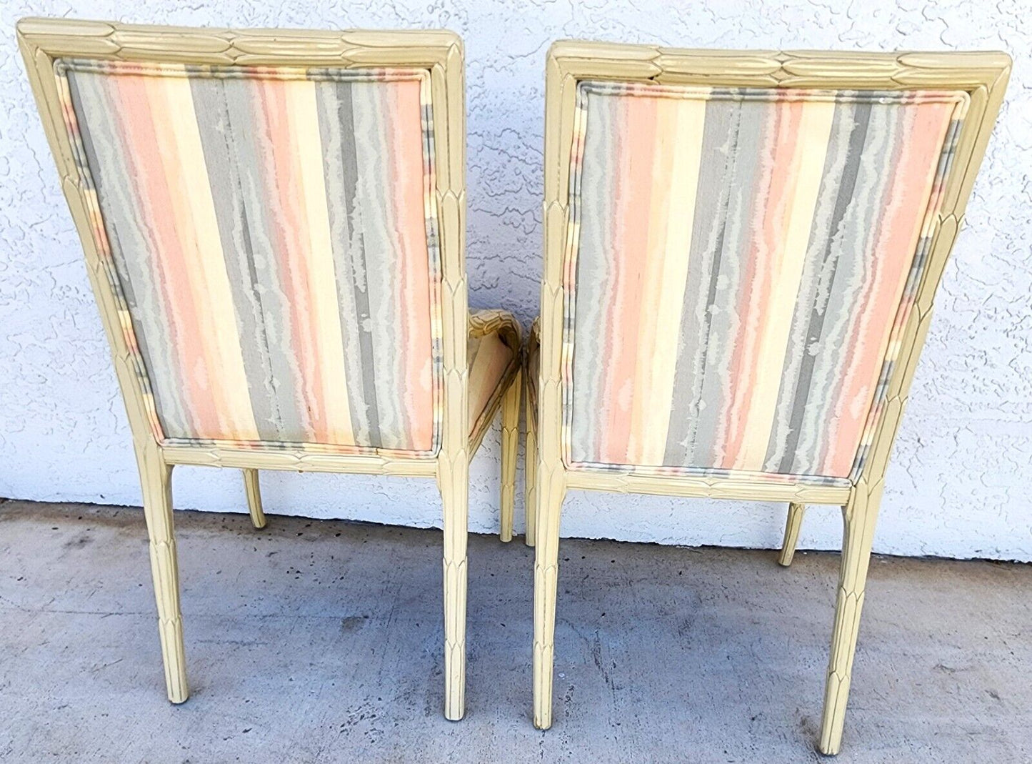 Faux Bois Dining Chairs Lacquered by CENTURY FURNITURE Set of 6