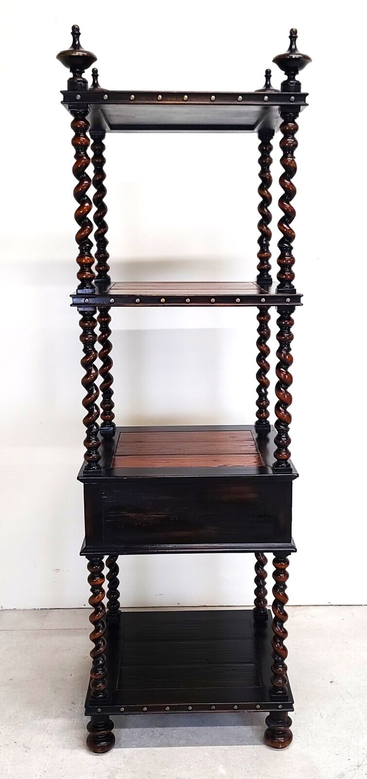 English Style Barley Twist Etagere Display Shelves by JOHN RICHARD