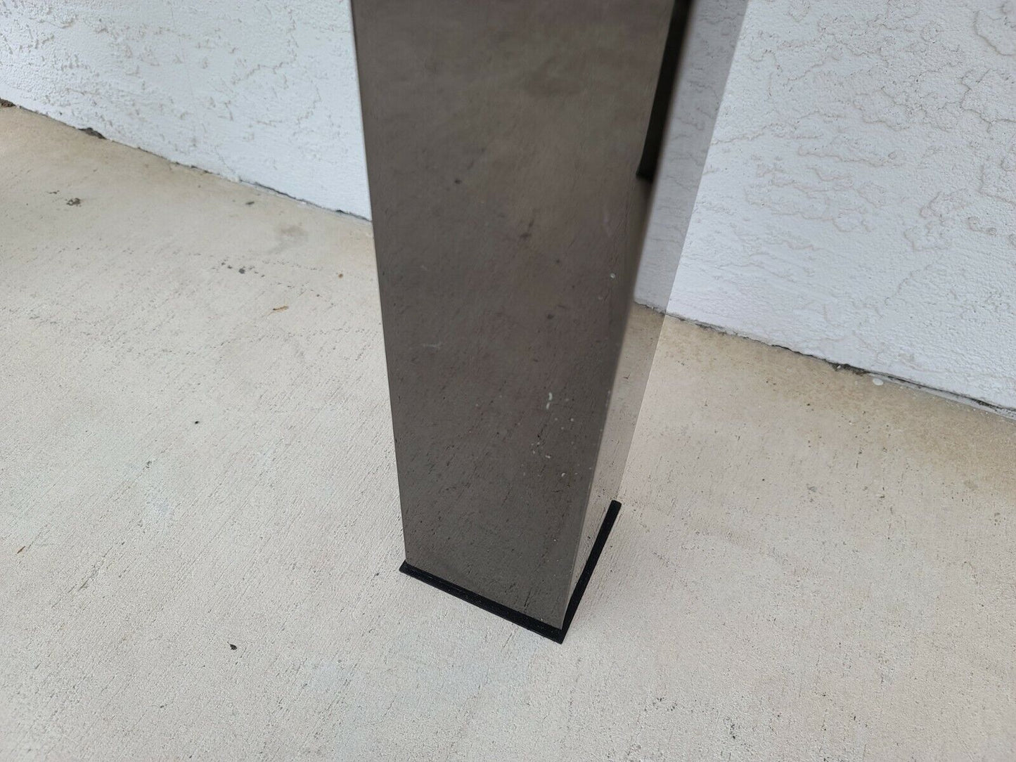 MCM Milo Baughman Style Italian Black Chrome Brass Glass Coffee Side End Table