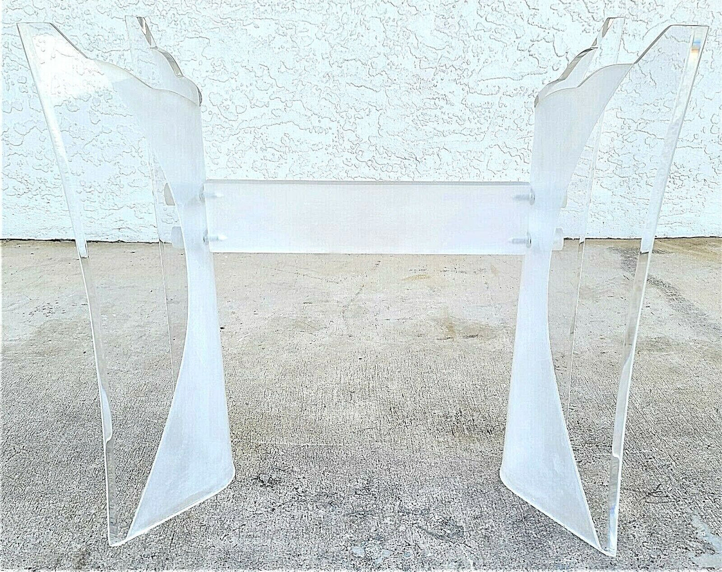 1970's Lucite True Butterfly Wings Console Table Base