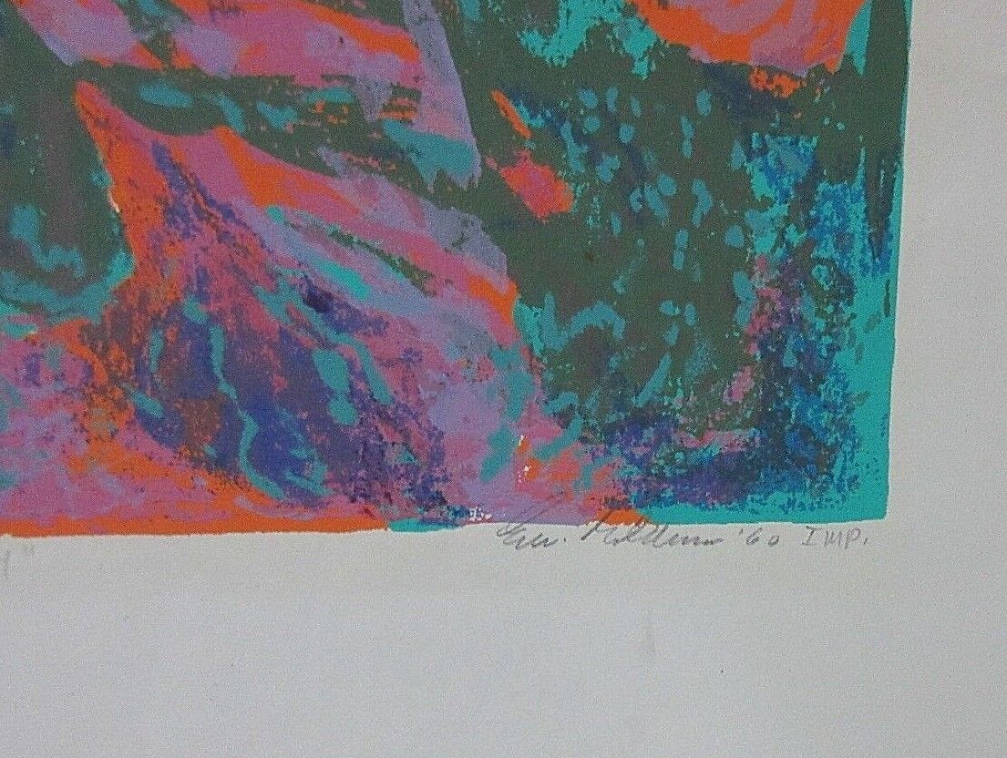 1960 Edward Goldman (1916-2006) Signed Lt Ed 4/46 Imp. Serigraph "HIDDEN BEAUTY"