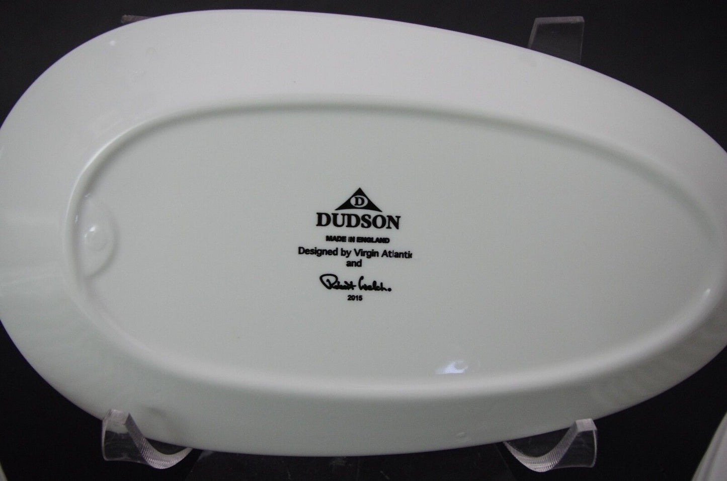 (6) Dudson Virgin Atlantic Airways R Welch Porcelain Snack Appetizer Plates 10"