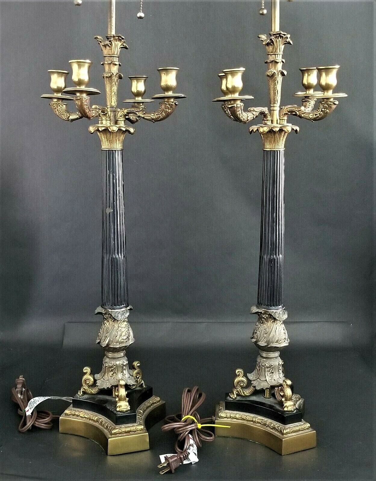 Pair of Vintage WARREN KESSLER Candelabra Table Lamps