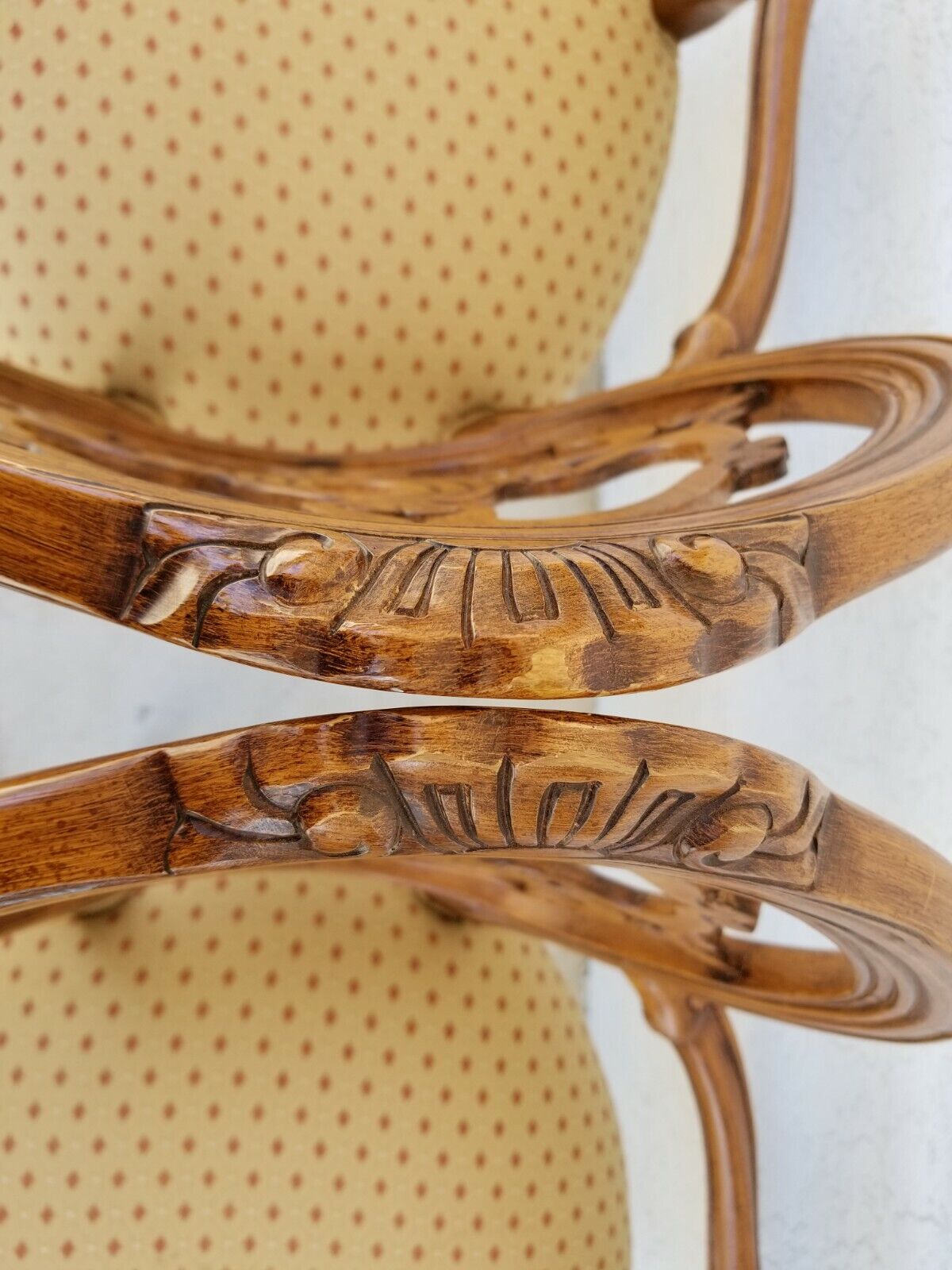 Sheraton Style Accent Dining Statement Armchairs - A Pair