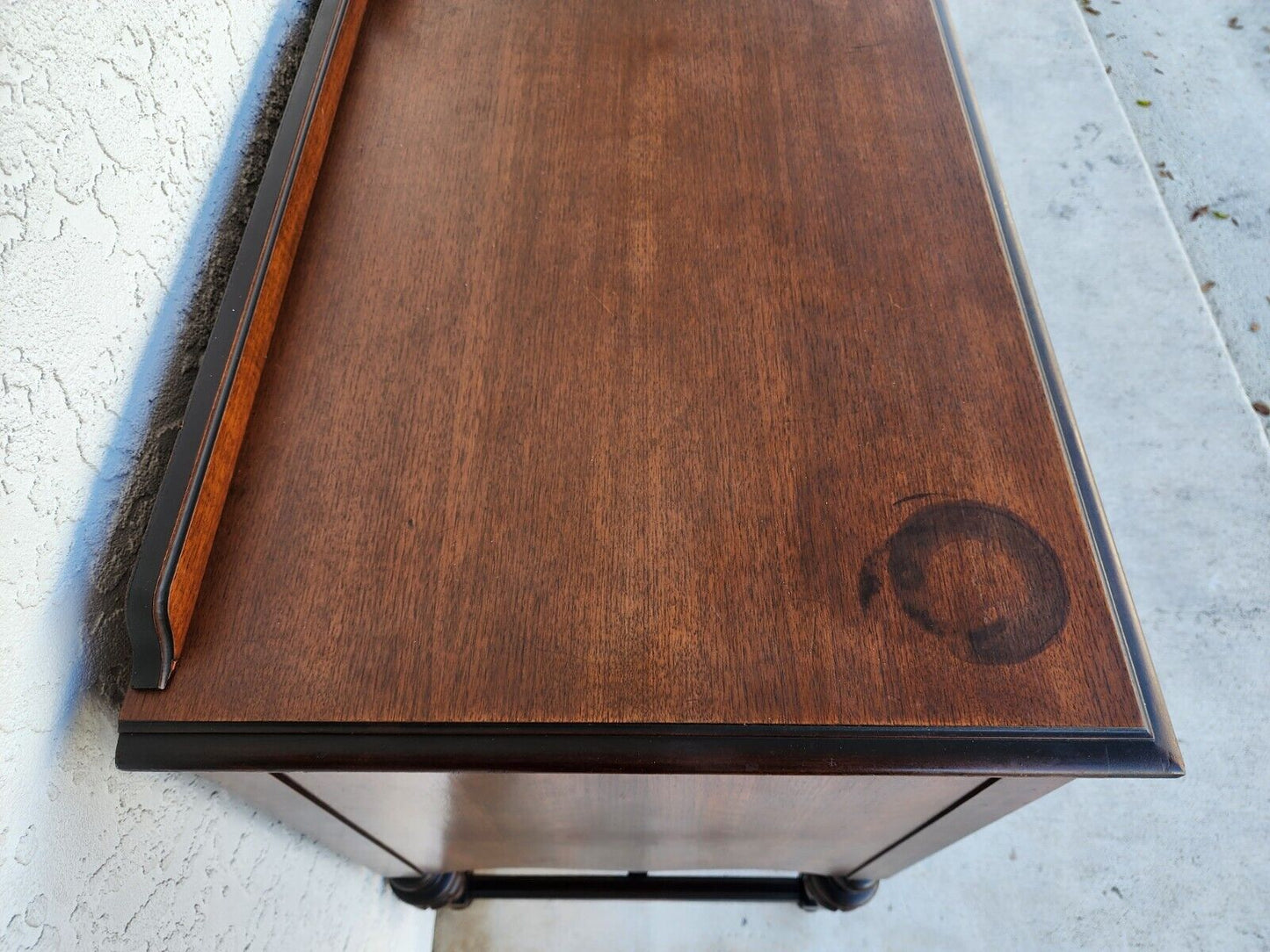 Antique Buffet Sideboard Jacobean Revival Walnut Burled Early 20th Century