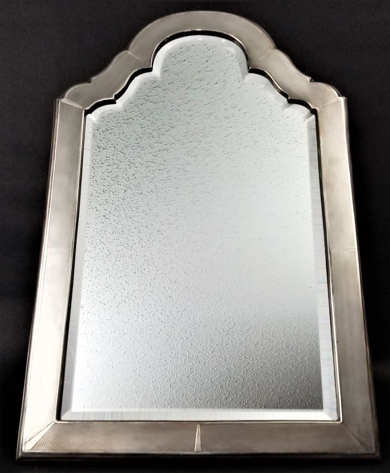 Antique Charles & Richard Comyns Sterling Silver 24" Art Deco Vanity Mirror