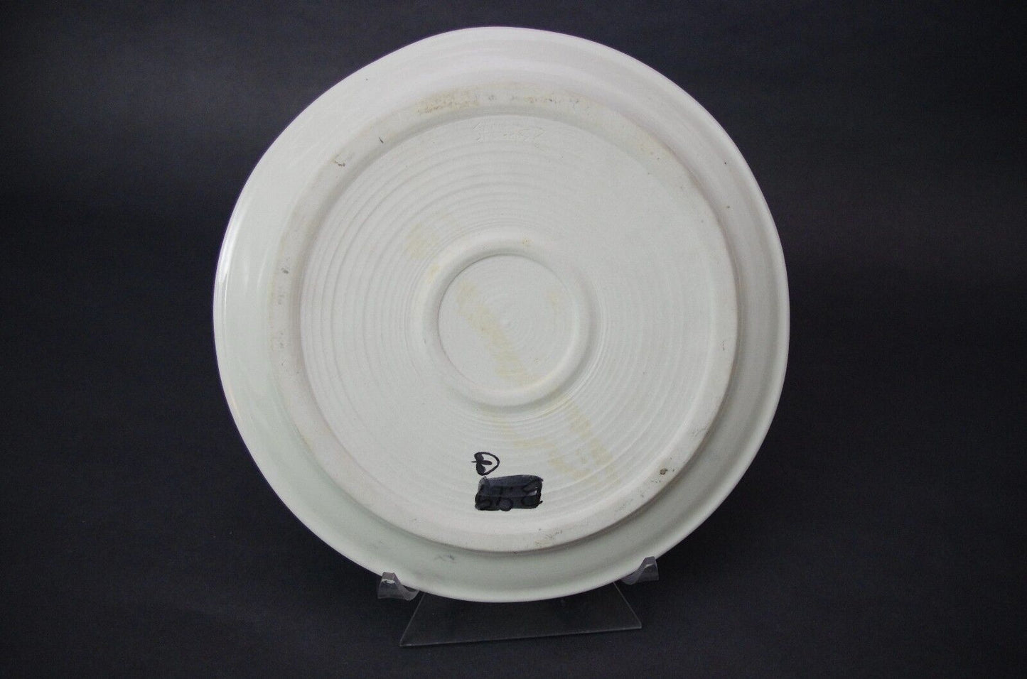 Modernist Hand Painted Signed Dave Streeter Art Pottery Ceramic Plate Wall Art