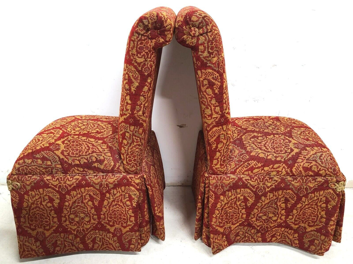 Pair of Rolling Parsons Dining Chairs by LANE VENTURE