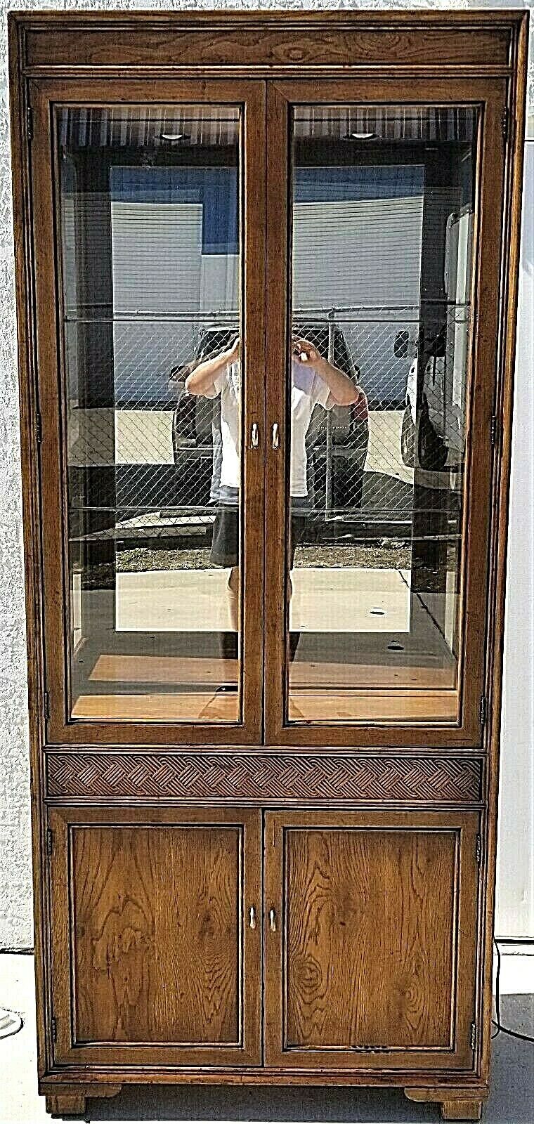 HENREDON VERA CRUZ Campaign Style Vitrine Display Case Buffet Cabinet