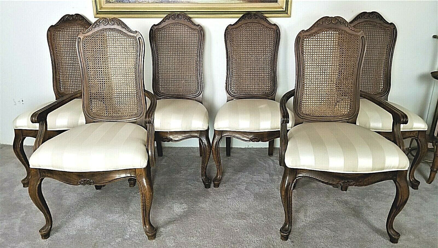 Mid Century Modern Vintage DREXEL Klismos Caned High Back Dining Chairs Set of 6