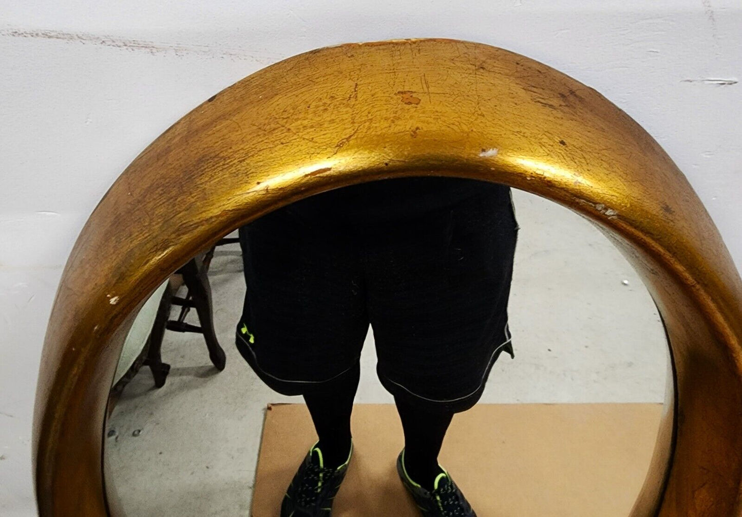 French Giltwood Mirror Gold Leaf Vintage Huge 54" x 48"