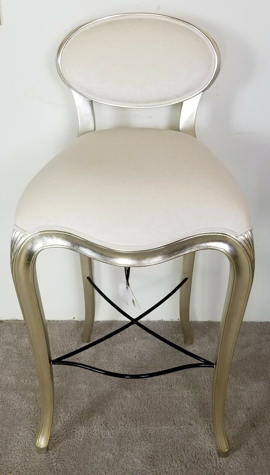 Christopher Guy Cafe de Paris Bistro Bar Stool Silver Finish MSRP $4000